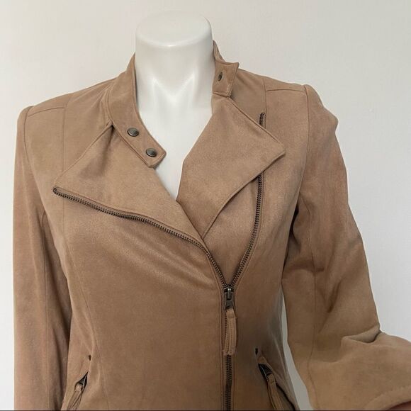 Adrienne Vittadini Faux Suede Moto Style jacket - Picture 5 of 15